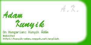 adam kunyik business card